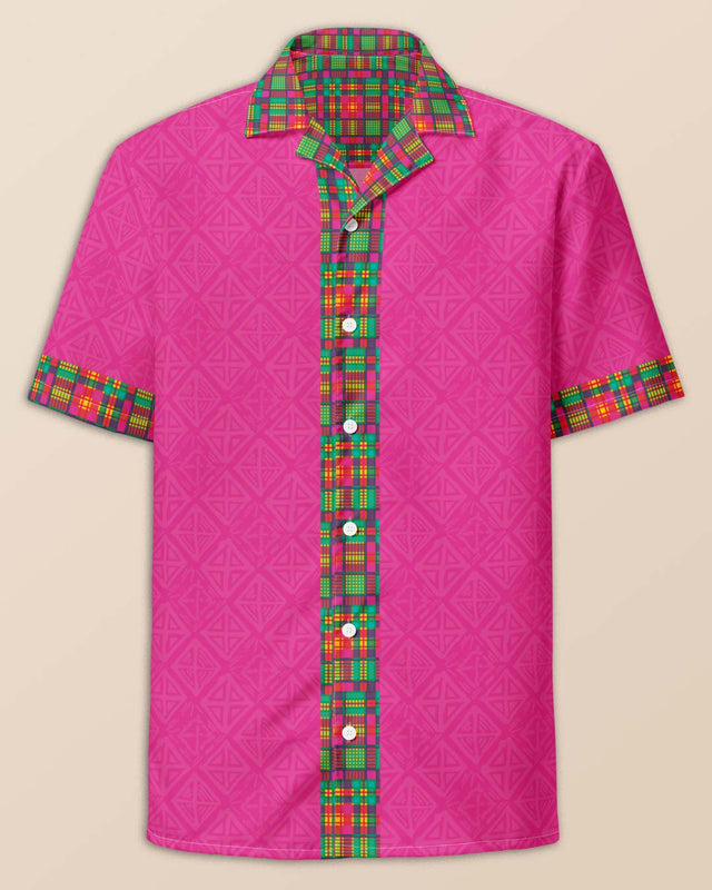 Button Up Beach Shirt, KubaNival Madras