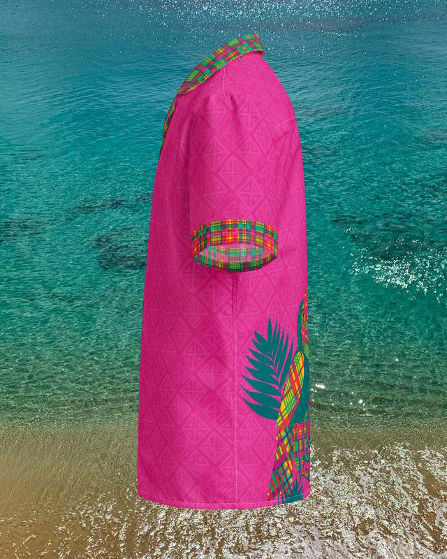 Button Up Beach Shirt, KubaNival Madras