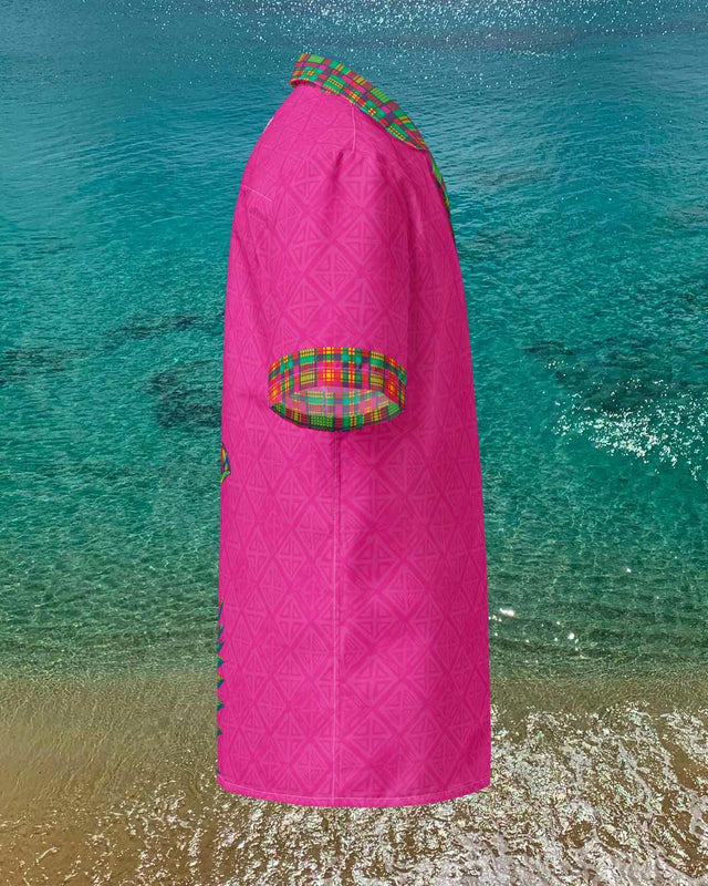 Button Up Beach Shirt, KubaNival Madras