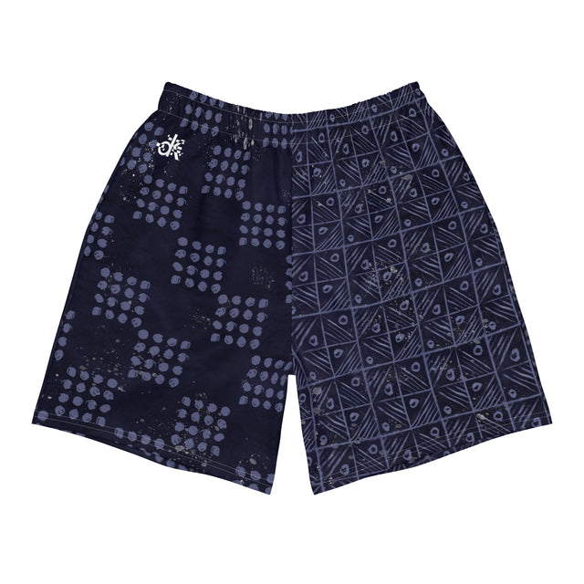 King & Queen Athletic Shorts - Indigo ADIRE