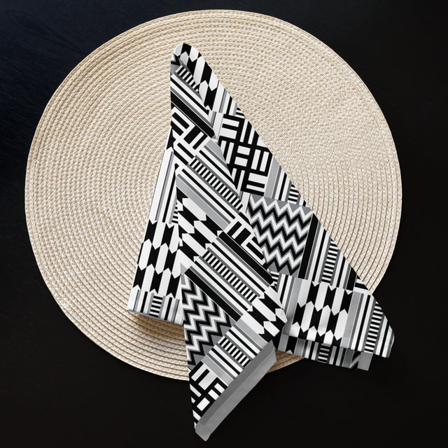 Cloth Napkin Set in Native Zebra