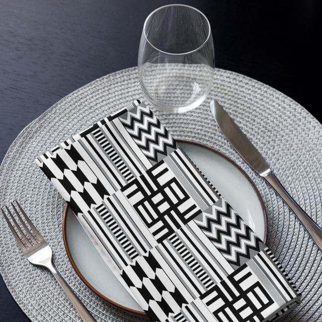 Cloth Napkin Set in Native Zebra
