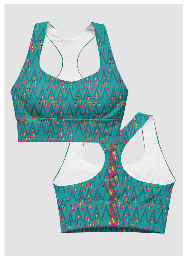 High-Performance Sports Bra in KubaNival Zig Zag