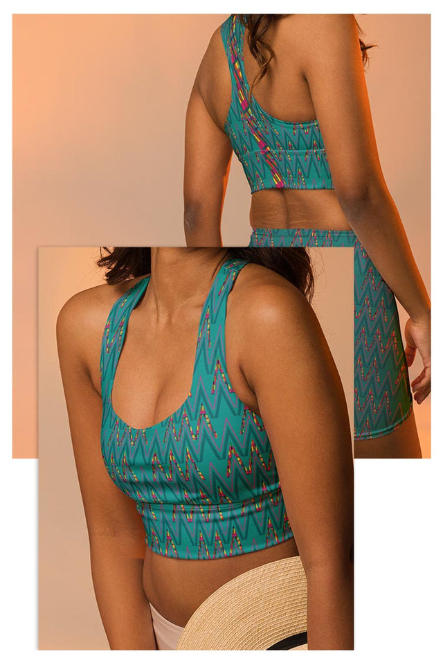 High-Performance Sports Bra in KubaNival Zig Zag