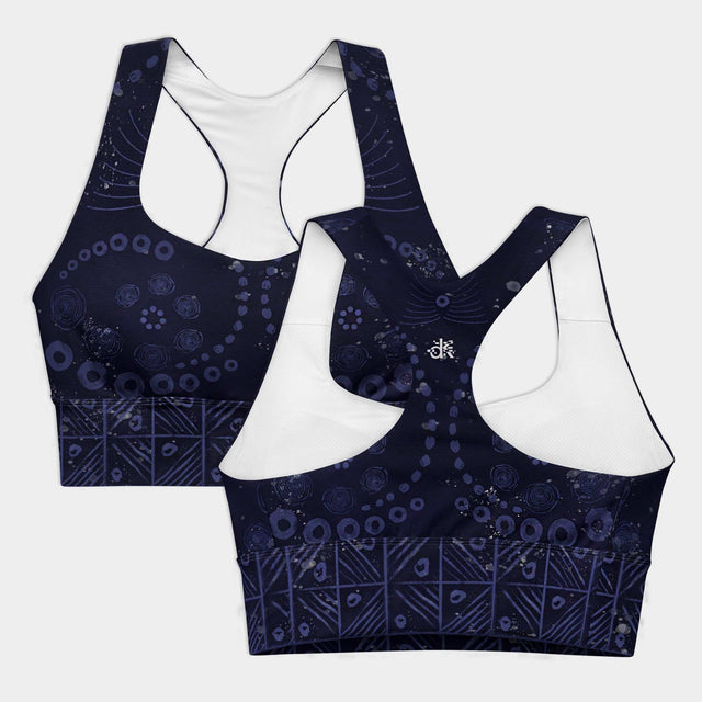 High-Performance Sports Bra in Indigo ADIRE