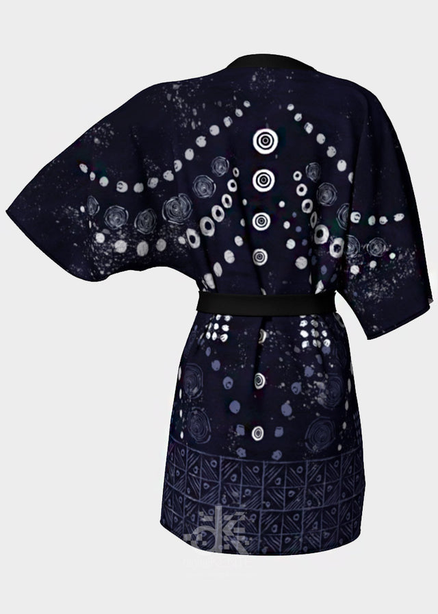 Beach Kimono Robe - Indigo ADIRE