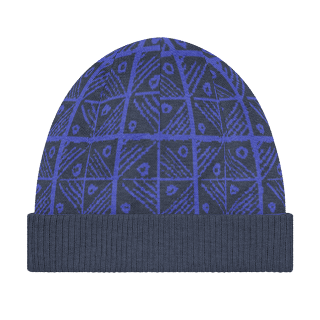 Knit Beanie in Indigo ADIRE