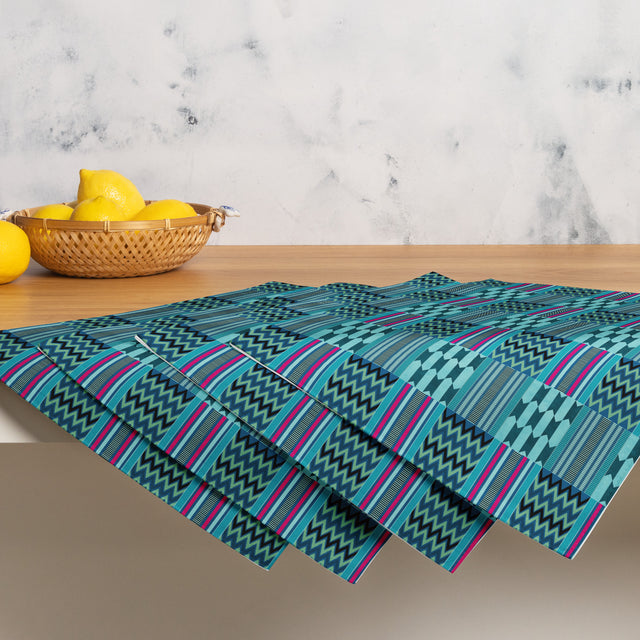 Placemat Set in Native Teal