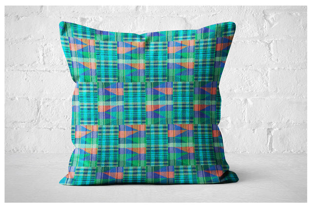 Square Pillowcase - Emerald Spring Kente