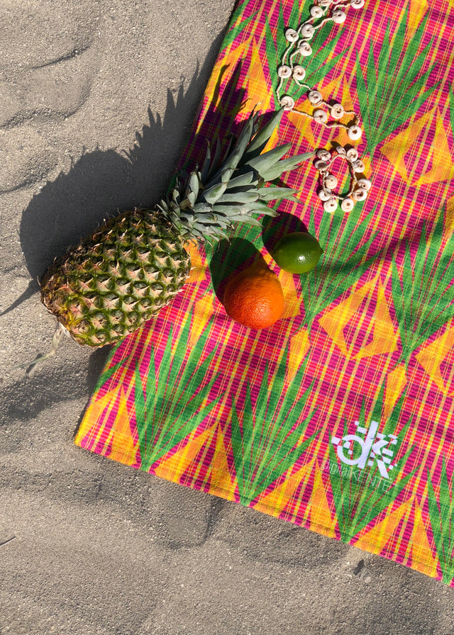 Beach Towel, Tropical Palms Kente