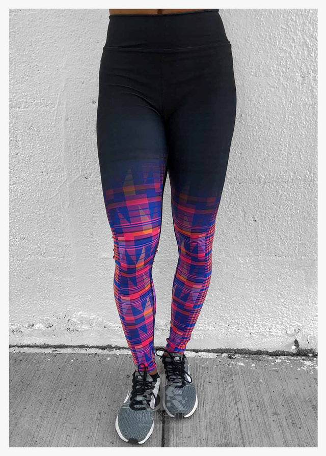 Full Length High Waist Leggings Autumn Amethyst