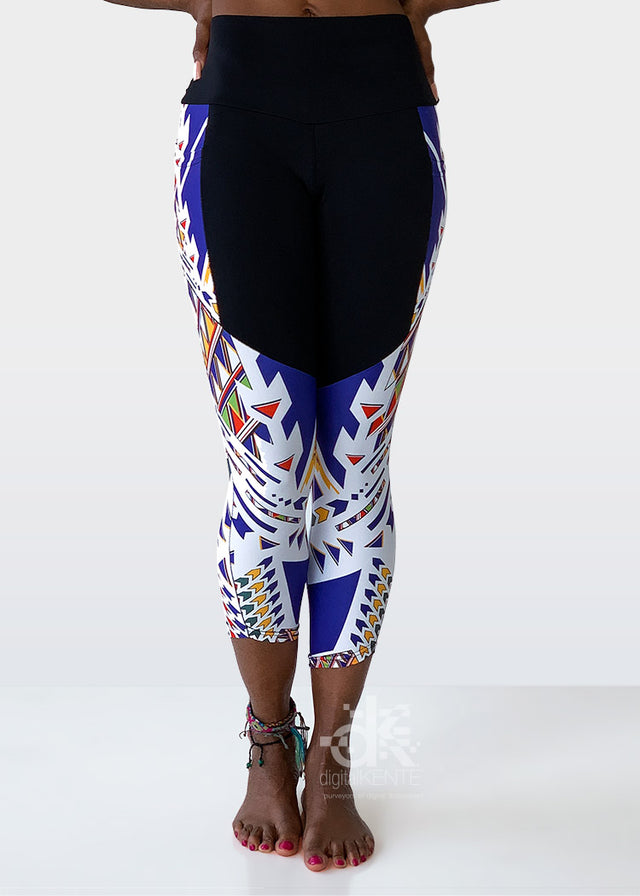 Ankle Crop High-Rise Leggings Ndebele Navajo