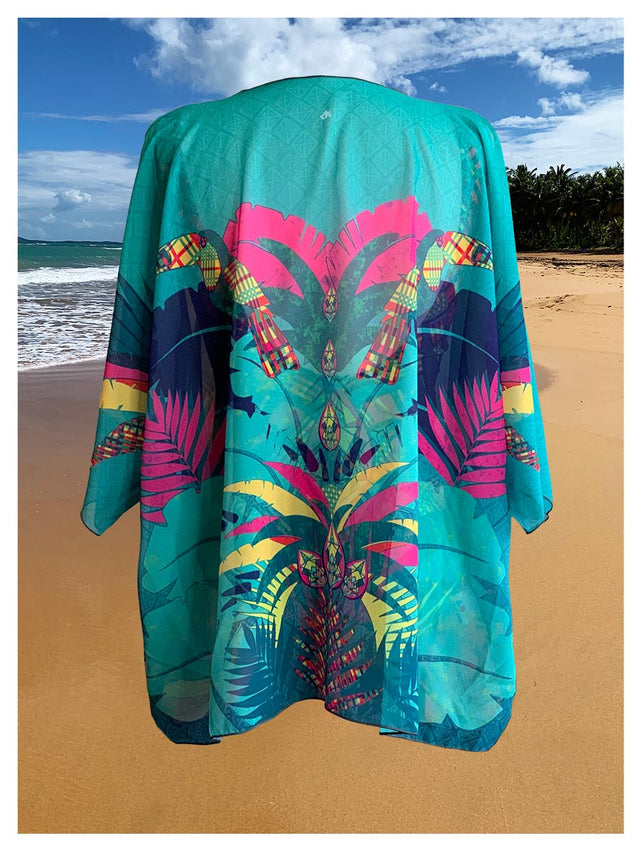 Beach Kimono, KubaNival Print