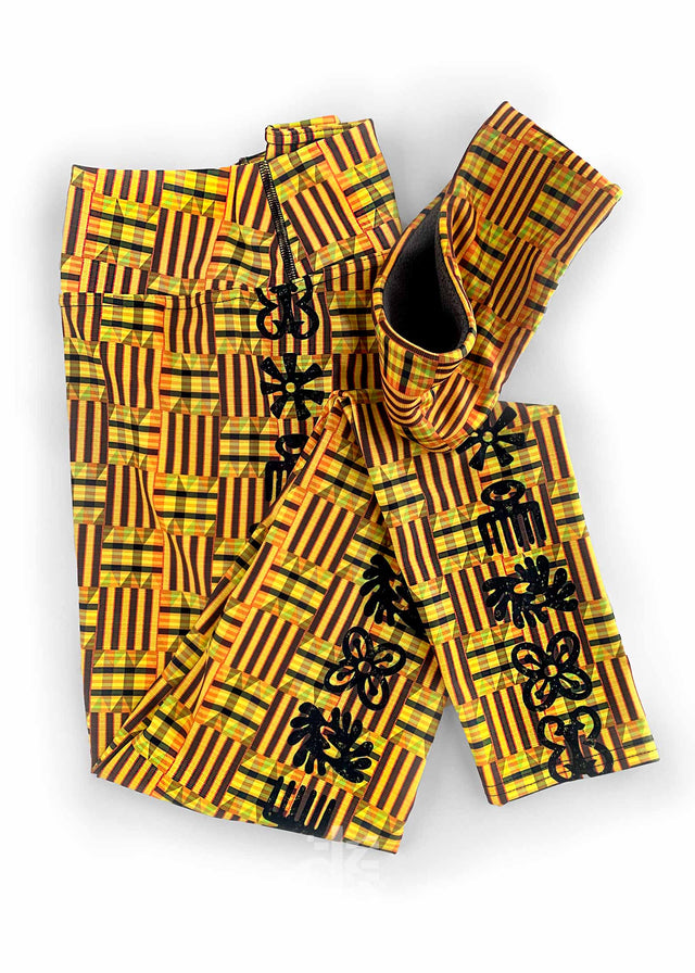 Full Length High Waist Leggings Leopard Sun Kente