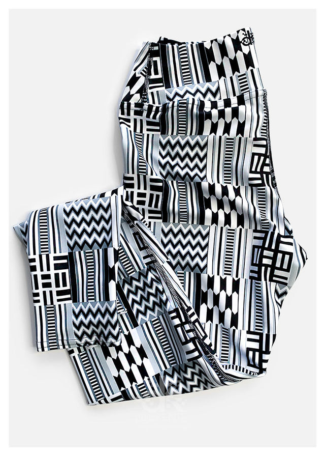 High-Waist Leggings Native Zebra Kente