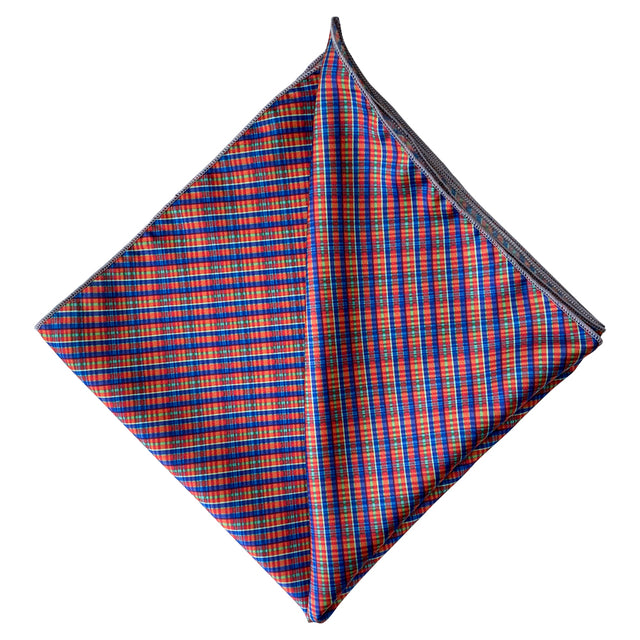 Blue/Red Kente Plaid