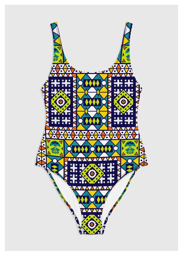 Swimsuit / Yoga Suit in Bahia Beach print
