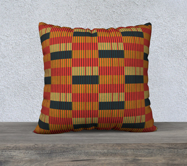 Square Pillowcase - Navajo Palm Stripe