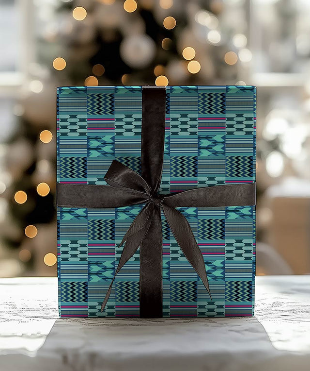 Gift Wrap - Native Teal