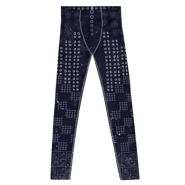 Men's Yoga Leggings - Indigo ADIRE