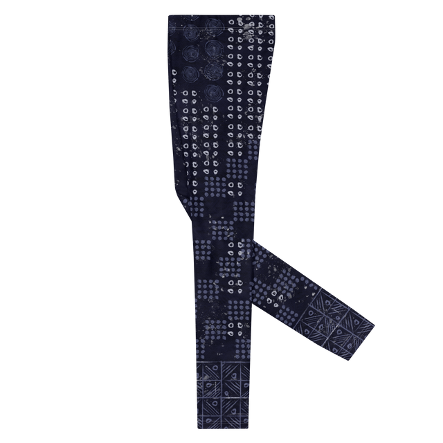 Men's Yoga Leggings - Indigo ADIRE