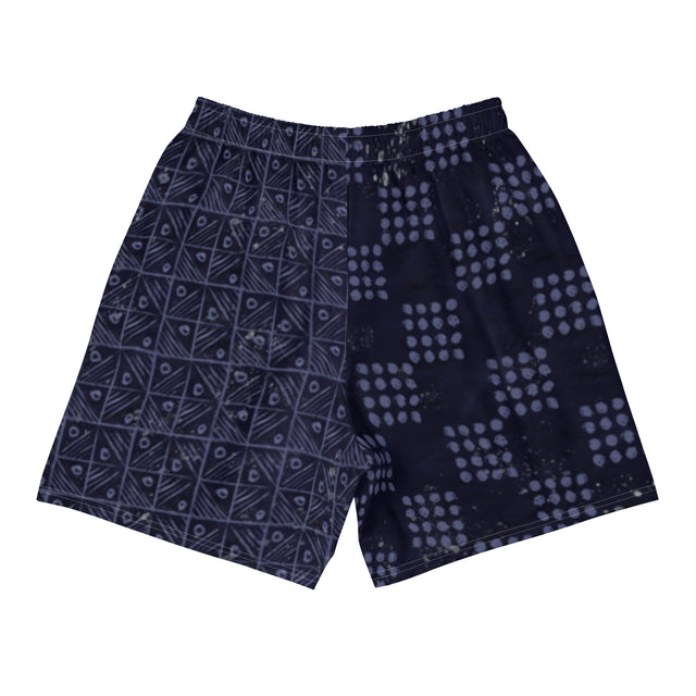 King & Queen Athletic Shorts - Indigo ADIRE