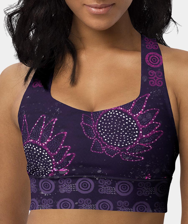 High-Performance Sports Bra in Royal BATIK