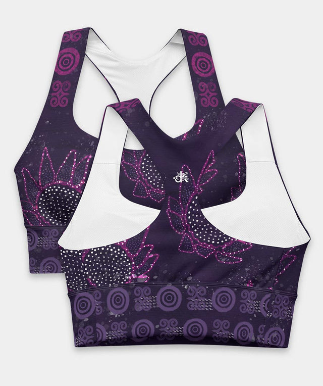 High-Performance Sports Bra in Royal BATIK