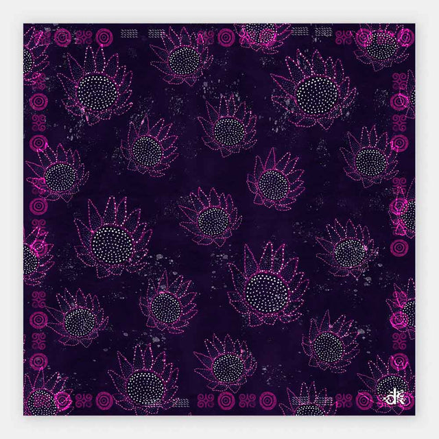 Beach Sarong, Royal BATIK (purple adire)