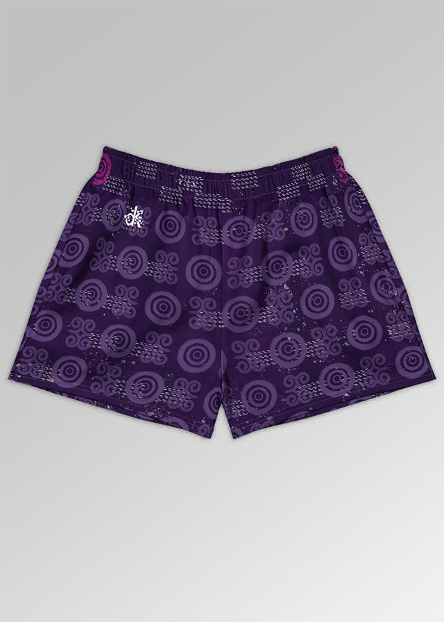 Womens Athletic Shorts in Royal BATIK