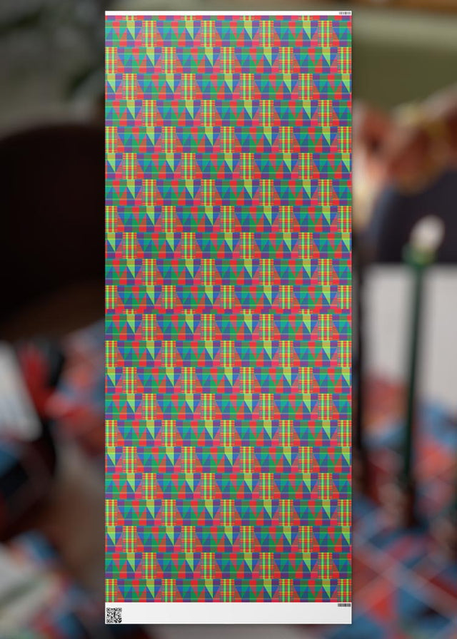 Gift Wrap - Emerald Christmas Kente