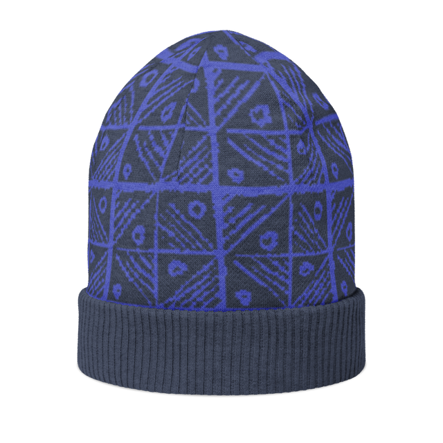 Knit Beanie in Indigo ADIRE