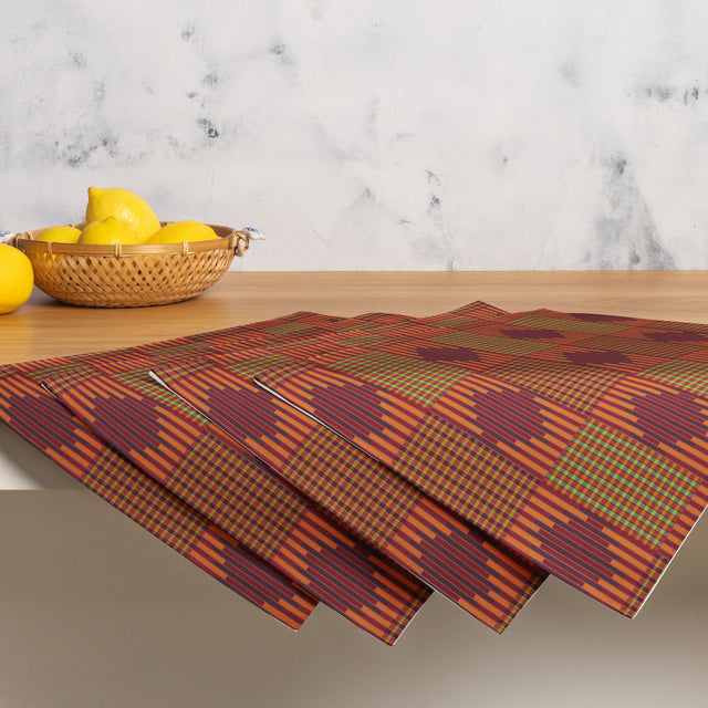 Placemat Set in Autumnal Aztec