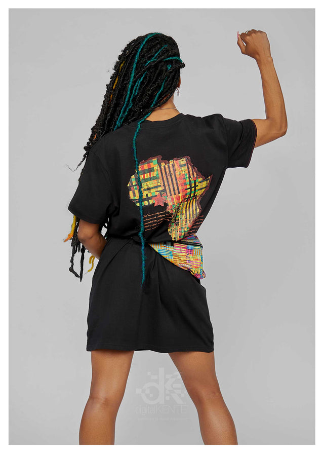 African LINEAGE Graphic T-Shirt Dress