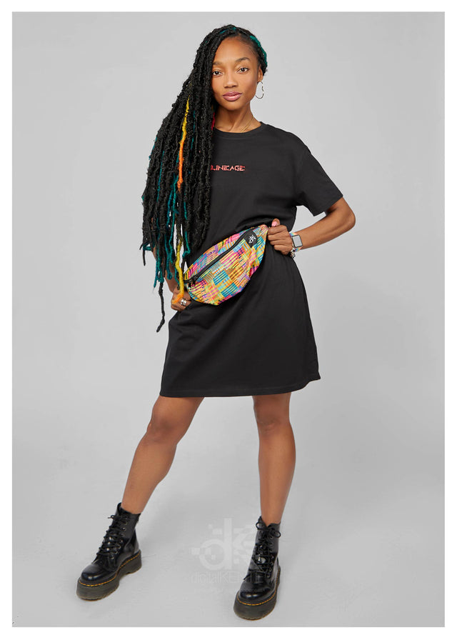 African LINEAGE Graphic T-Shirt Dress