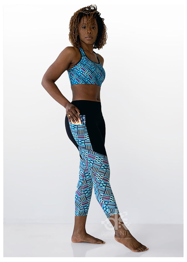 Ankle Crop High-Rise Leggings Native Teal