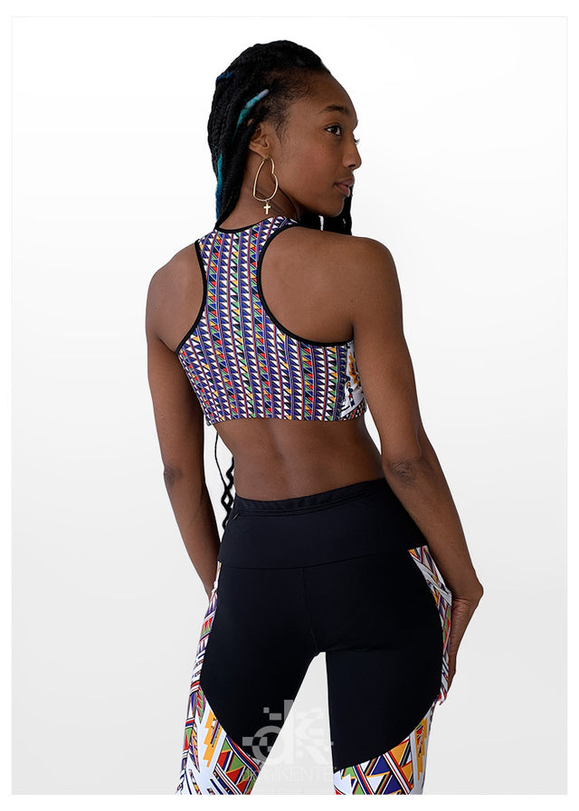 Ankle Crop High-Rise Leggings Ndebele Navajo