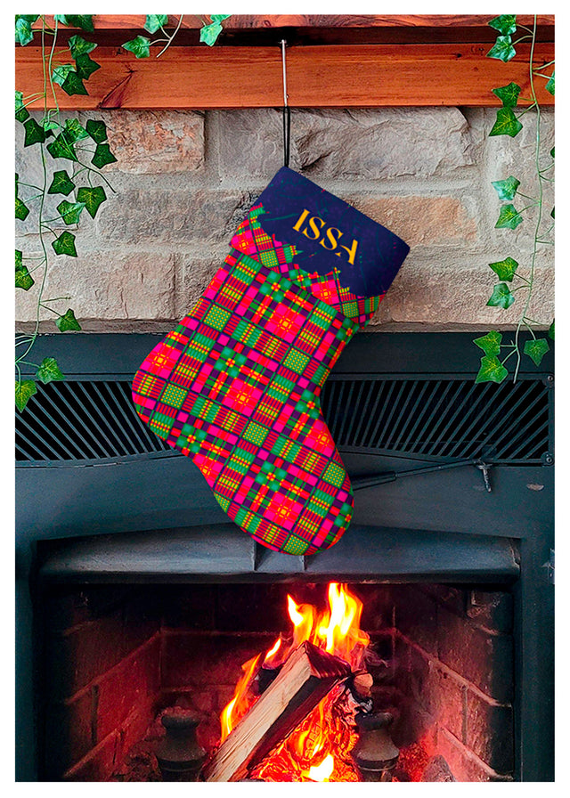 Holiday Stocking, Madras Plaid