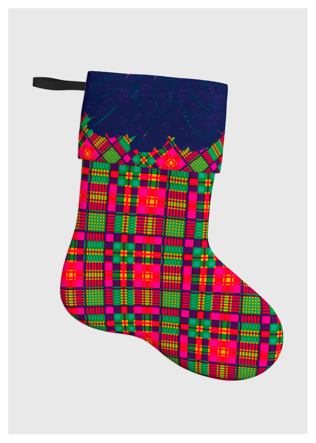 Holiday Stocking, Madras Plaid