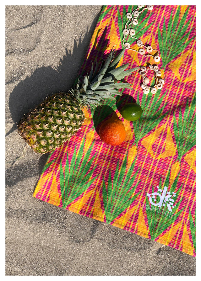 Beach Towel, Tropical Palms Kente