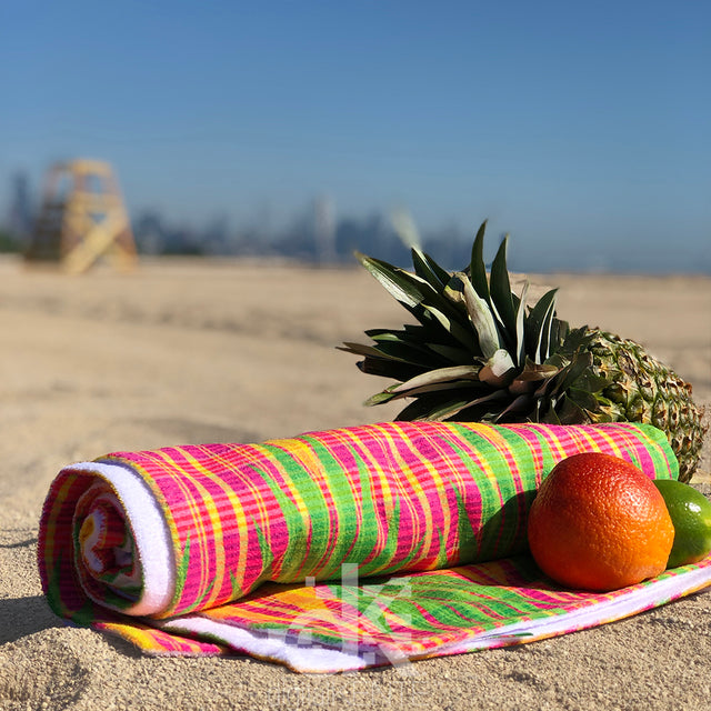 Beach Towel, Tropical Palms Kente