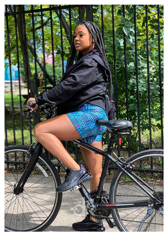 Chevron Highwaist Biker Shorts